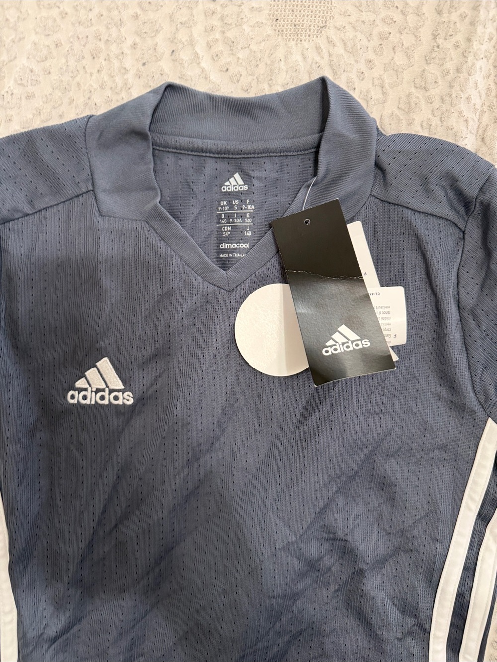 Adidas kids Navy Blue Climacool Training Shirt